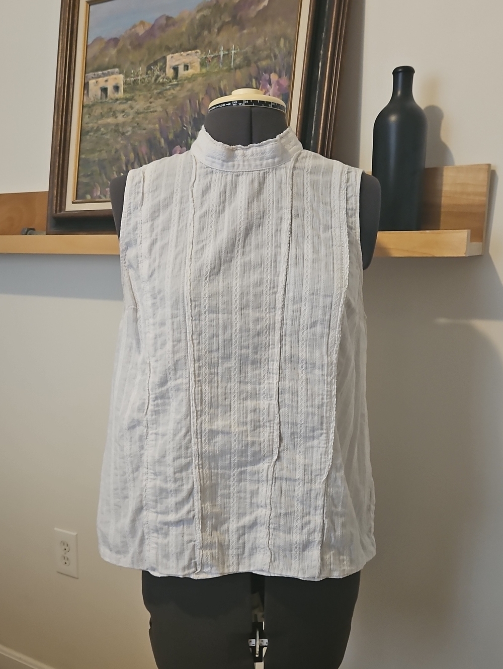 Modcloth White Sleeveless Top